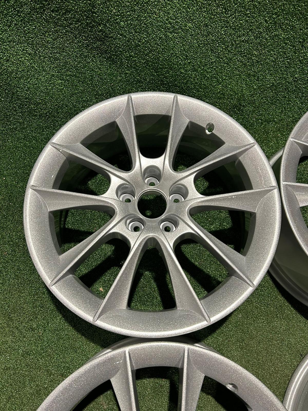 Saab alu 65 18” velgen nieuw gecoat zeer netjes grijs metallic hoogglans