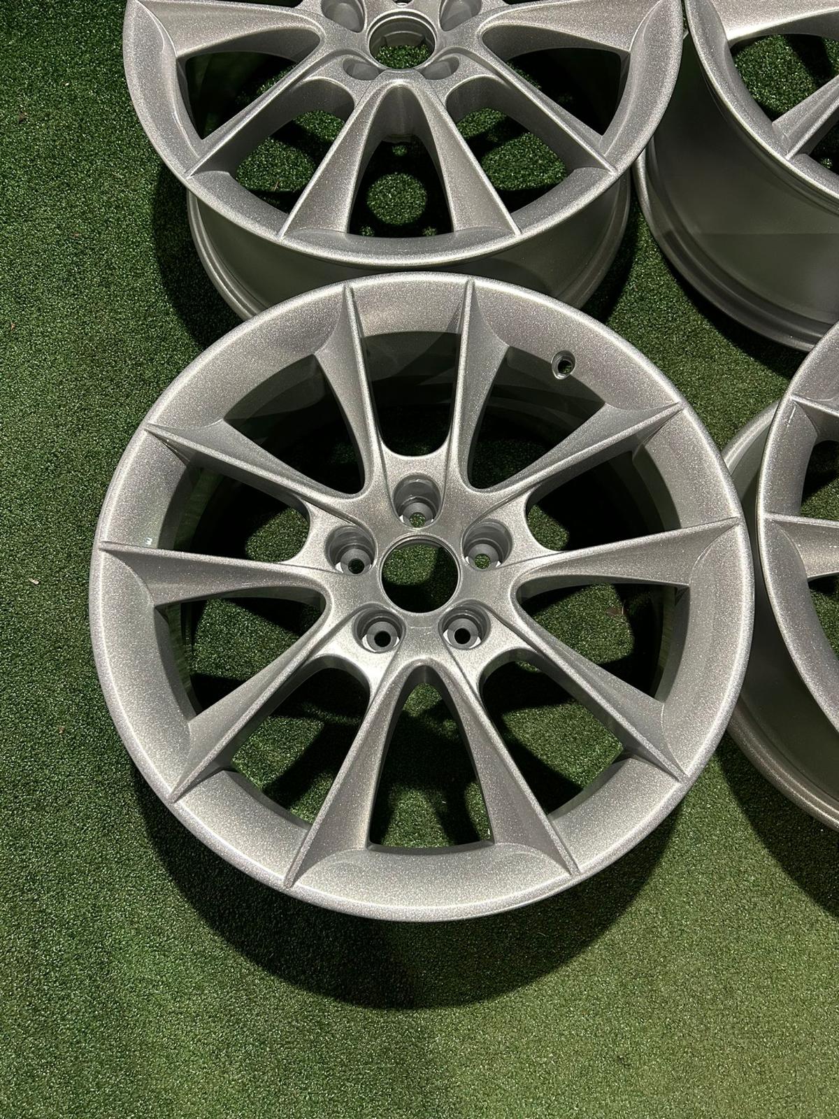 Saab alu 65 18” velgen nieuw gecoat zeer netjes grijs metallic hoogglans