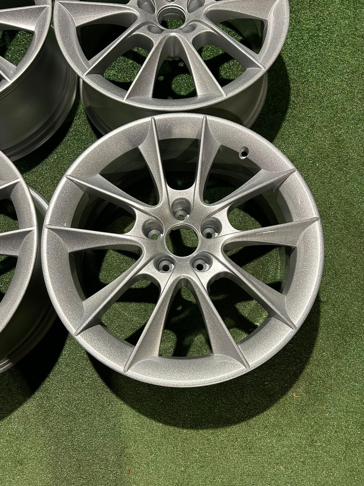Saab alu 65 18” velgen nieuw gecoat zeer netjes grijs metallic hoogglans