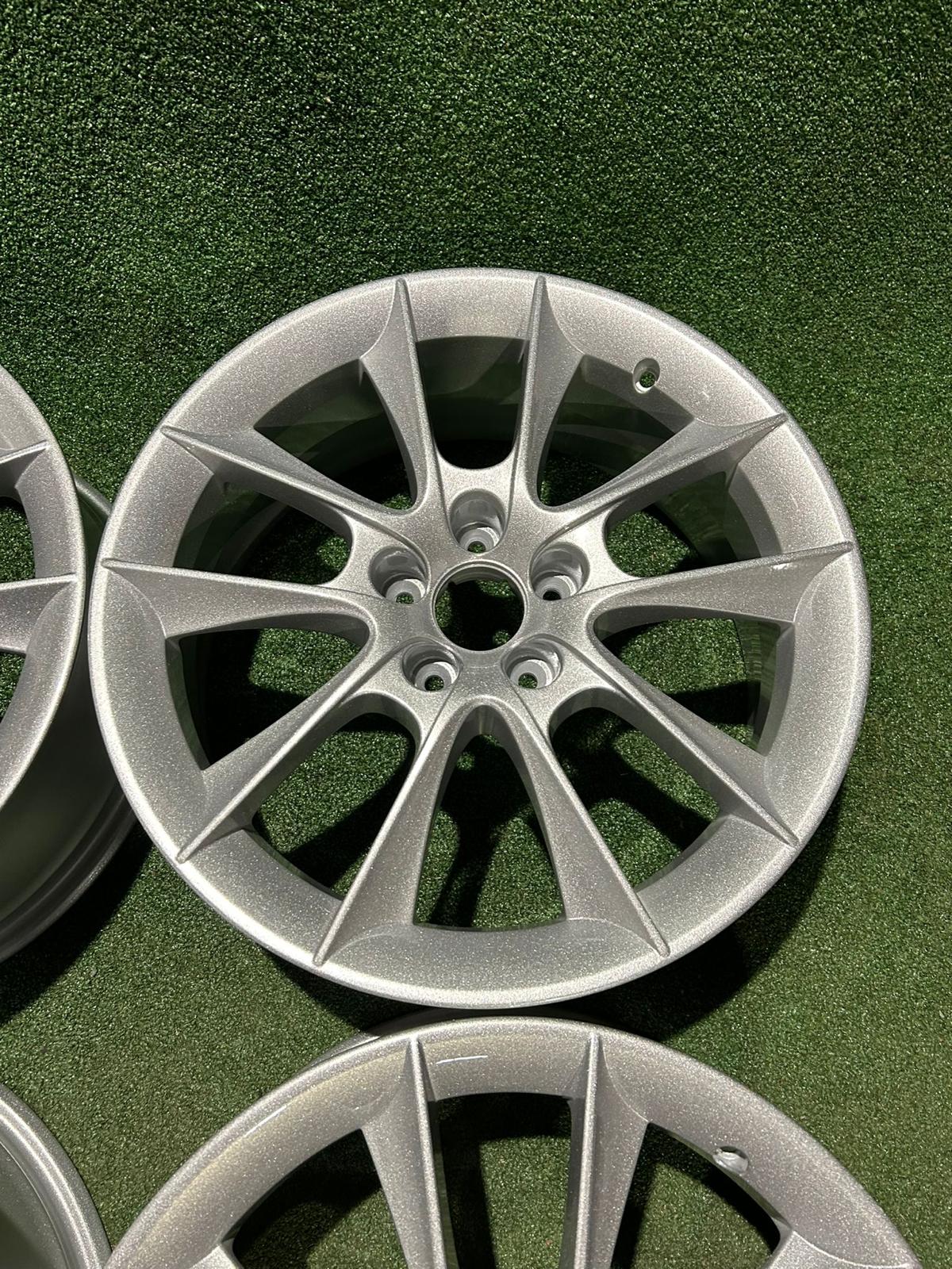 Saab alu 65 18” velgen nieuw gecoat zeer netjes grijs metallic hoogglans