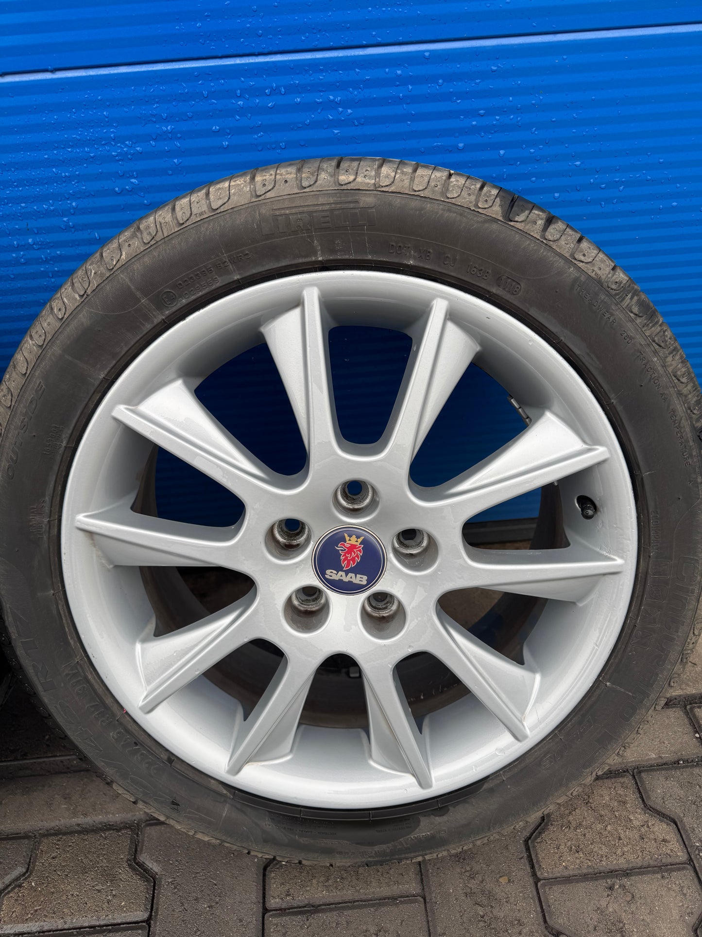 Saab Alu 39 velgen met nieuwe banden