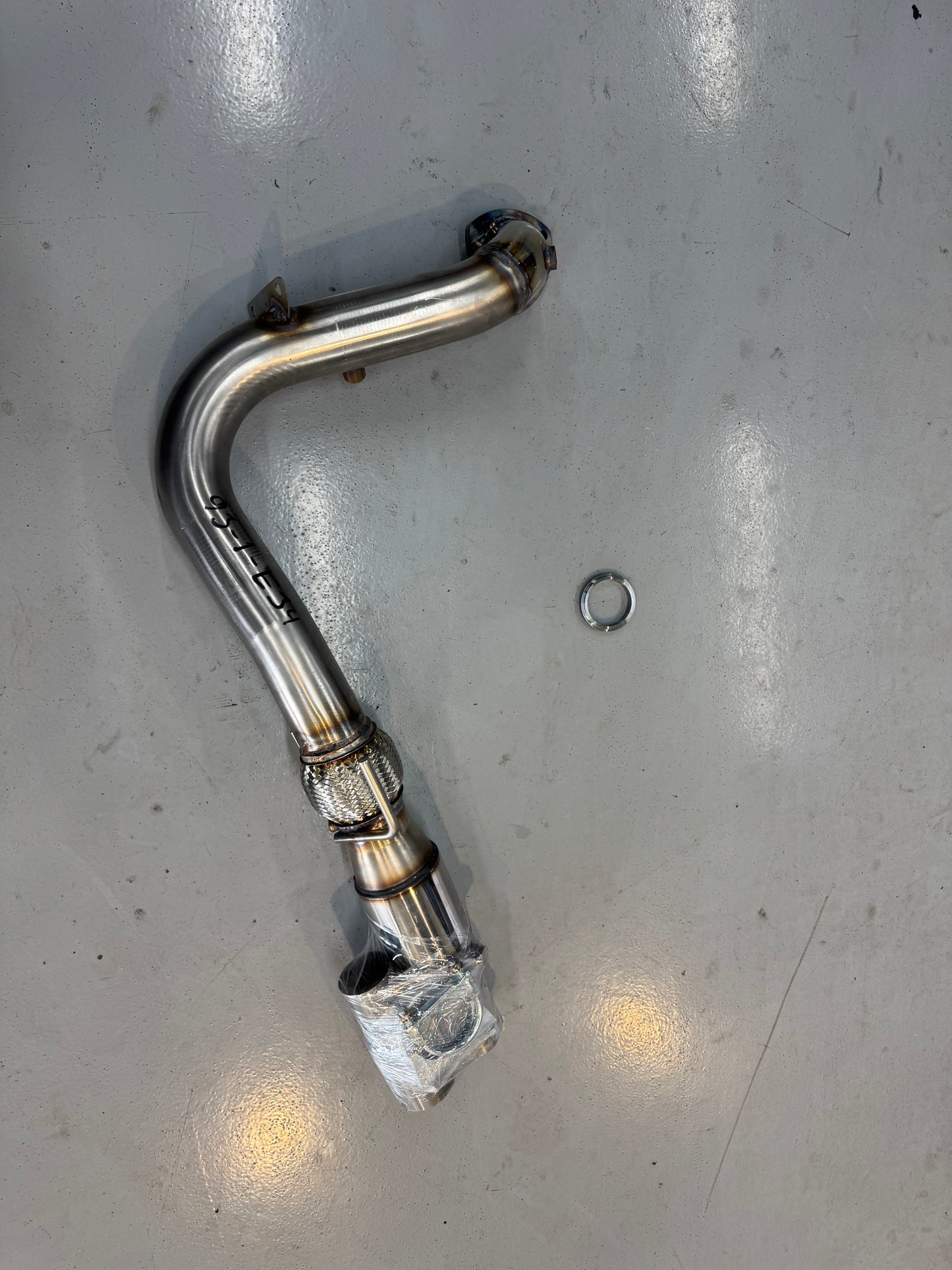 Saab 9-3 B207 RVS 3” Downpipe met Kat en verlengkabel