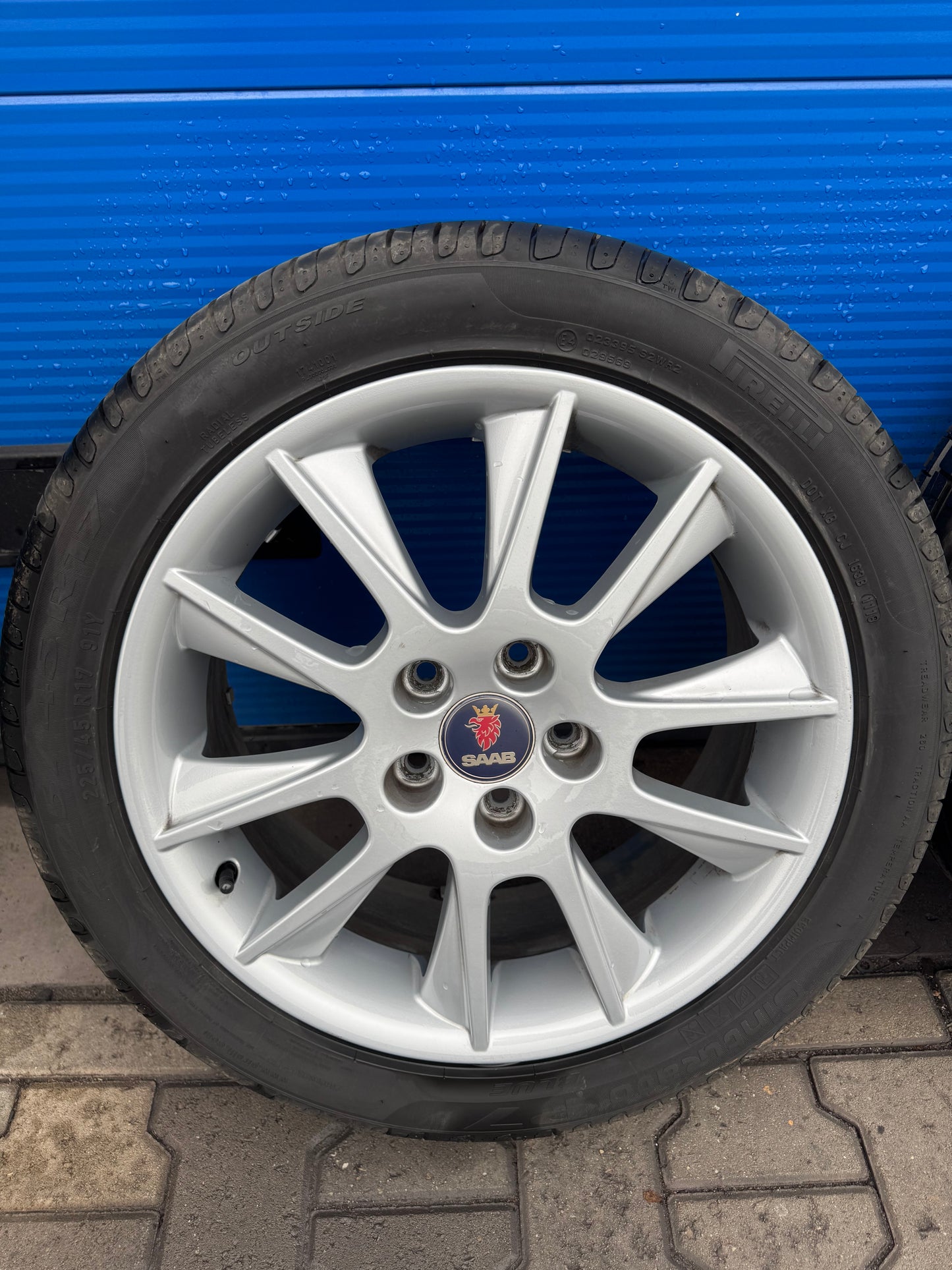 Saab Alu 39 velgen met nieuwe banden