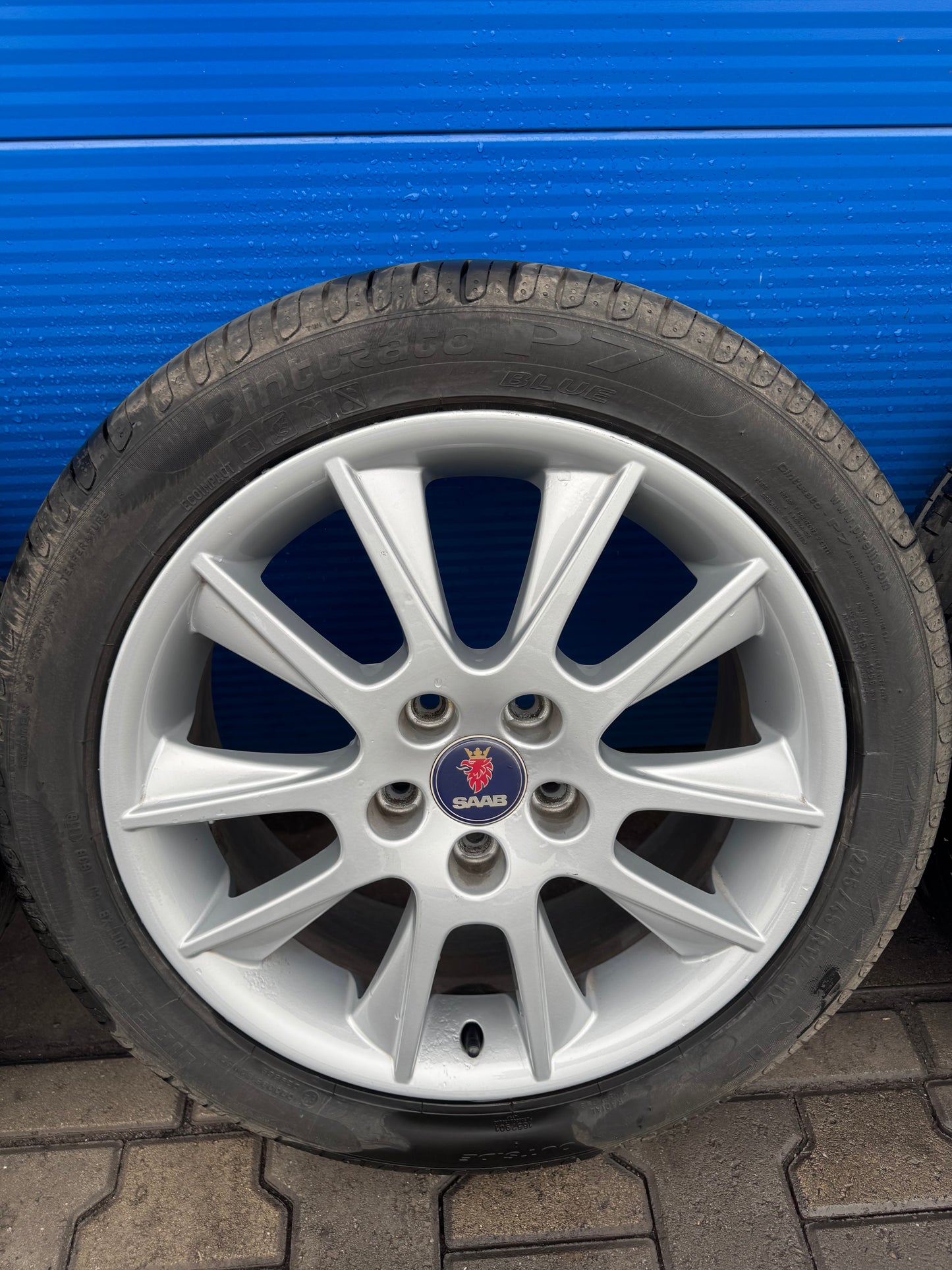 Saab Alu 39 velgen met nieuwe banden